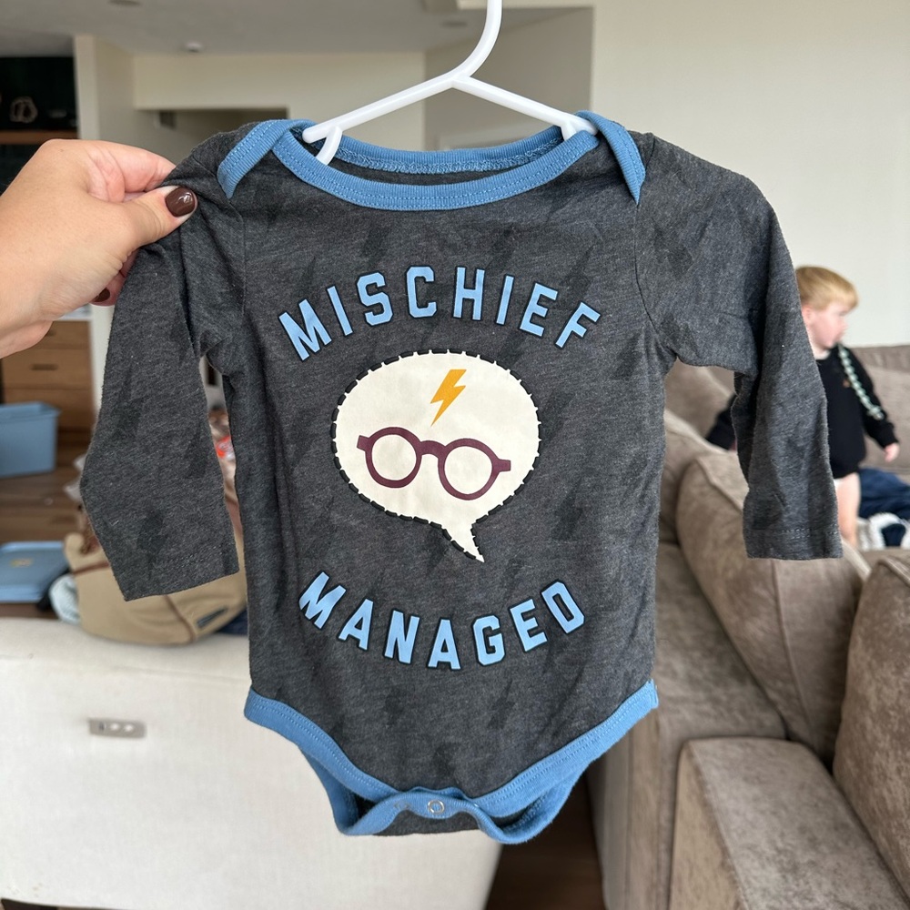 Warner Bros. Harry Potter Gray and Blue Infant Tee